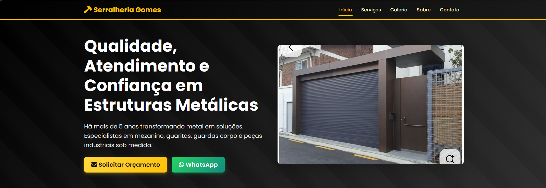 Screenshot — Serralheria Gomes