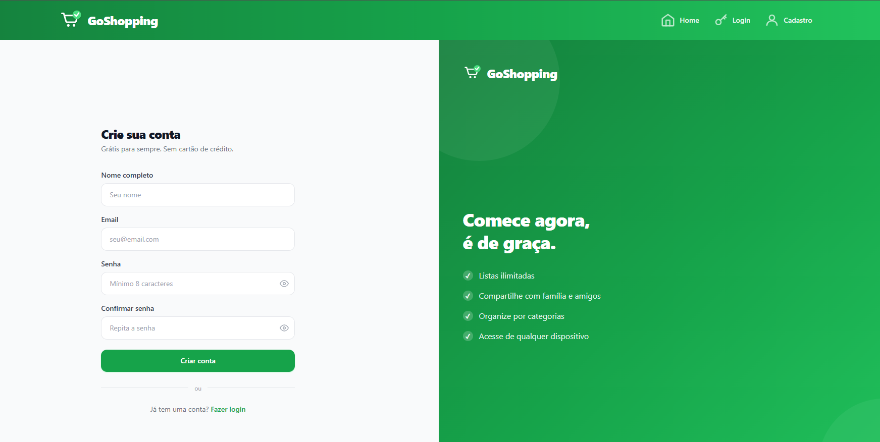GoShopping - Cadastro