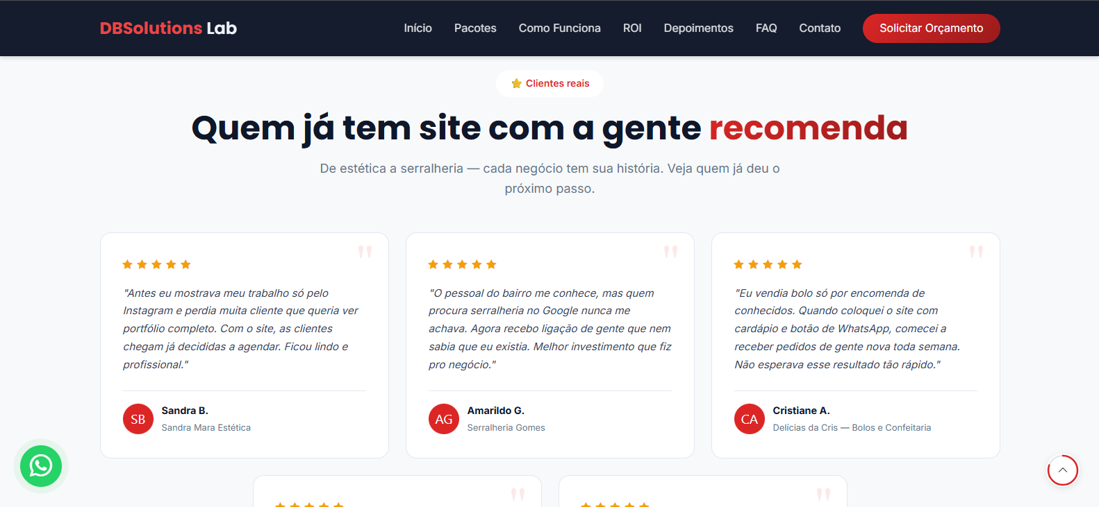 Landing Page - Clientes