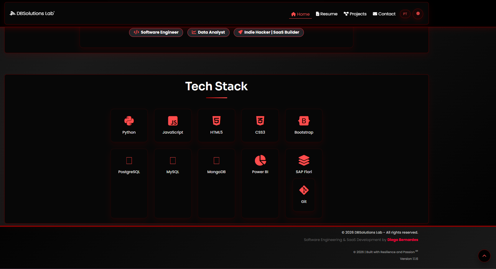 MyPortfolio - Tech Stack