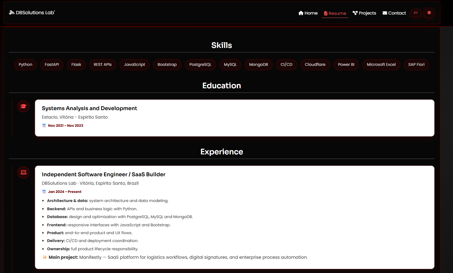 MyPortfolio - Resume